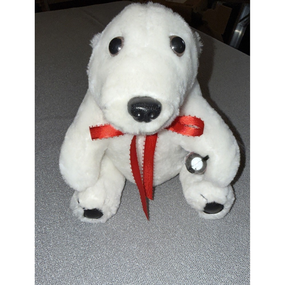 Coca-Cola Polar Bear Holding Coke Bottle 8 Inch Plush 1993 Vintage Advertising